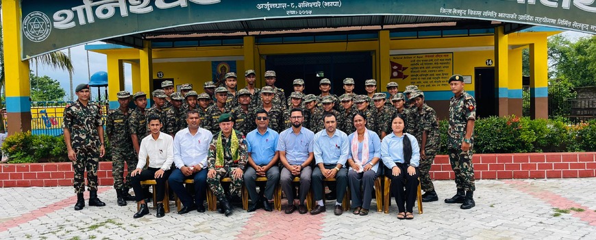 अरीदमन गणद्वारा झापाका ७ वटा विद्यालयमा एनसीसी तालिम
